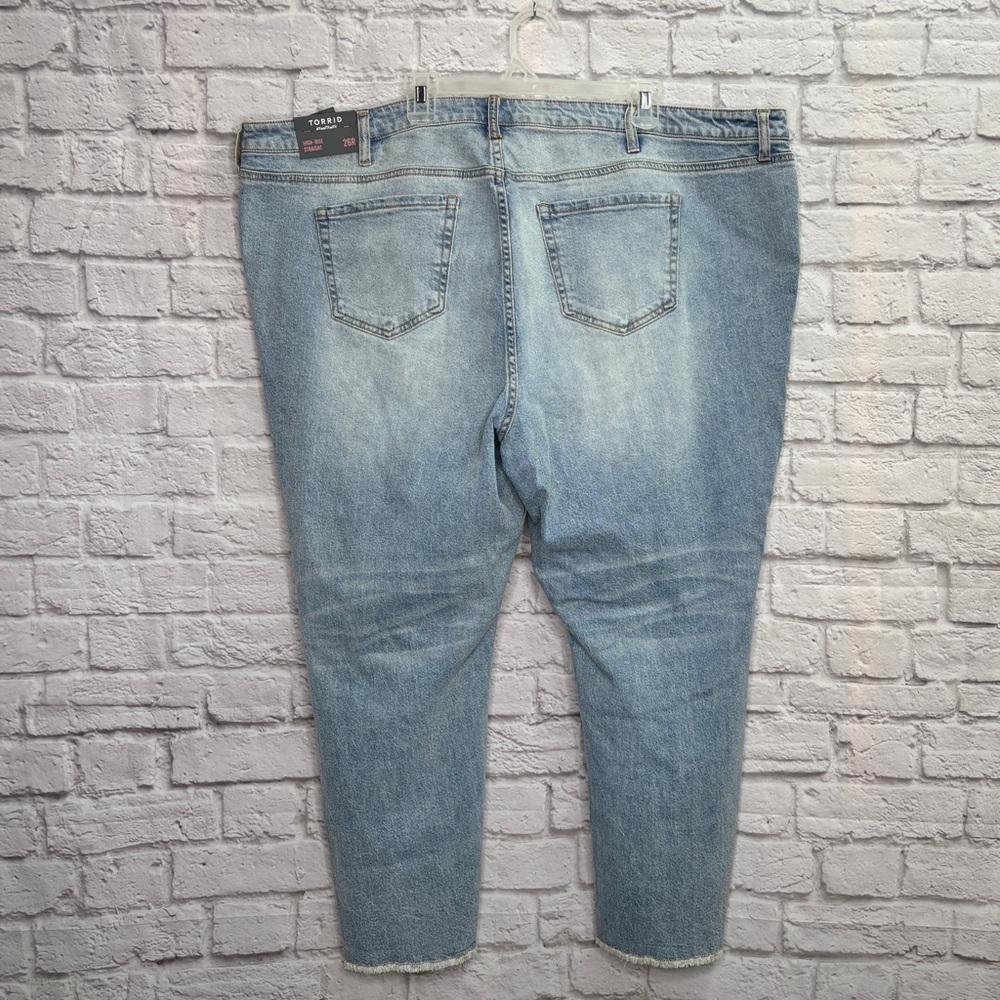 Torrid Womens Straight Vintage Jeans Size 26 High-Rise Sequin Backed Medium Wash - Picture 7 of 9
